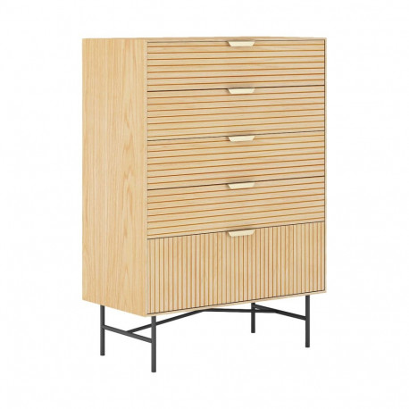 Kummut BASSEL 80x40xH114cm, 3D melamiin