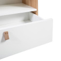 Plaukts HELENA WHITE 80x40xH140cm, MDF dabîgs/balts