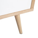 Side board HELENA WHITE 120x40xH75cm, natural/white