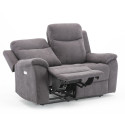 Recliner sofa MILO 2-seater, grey