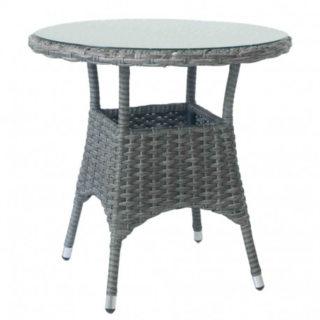 Table WICKER D78xH75 cm, dark brown