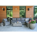 Modular sofa GENEVA 2-seater, right arm, grey