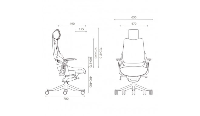 Task chair WAU grey/white