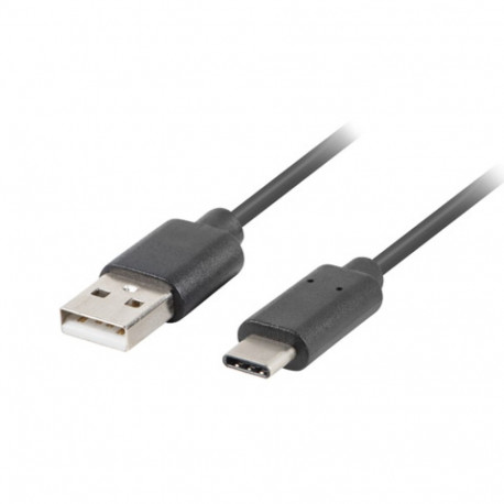 USB-C(M)->USB-A(M) 2.0 CABLE 0.5M BLACK LANBERG