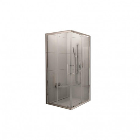 SHOWER XP3RV2-90 hele alumiinium+läbipaistev