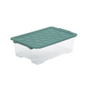 Rotho storage box 30L 58,3x39,2x18,3cm, transparent/green