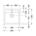 SINK SIRIUS SID 610 TECTONITE URBAN GREY