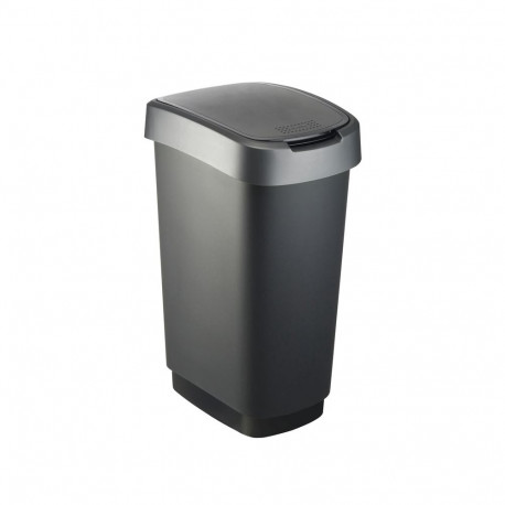 SWING BIN 50 L TWIST tume hõbedane 1754508