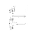 BATH MIXER DF2205-1H56 BRASS