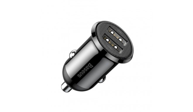 BASEUS CAR CHARGER DUAL USB 4.8A BLACK