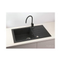 SINK WITH A SIPHON (ROCK 130 91 BLACK