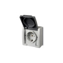 SOCKET AQUANT GREY IP55 1244-10