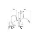 KITCHEN TAP ZORBA SLIM 2F BZR43B BLACK