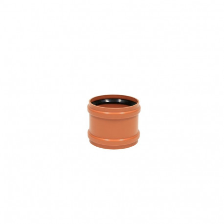 SEWER DOUBLE SOCKET 110 PVC, BROWN