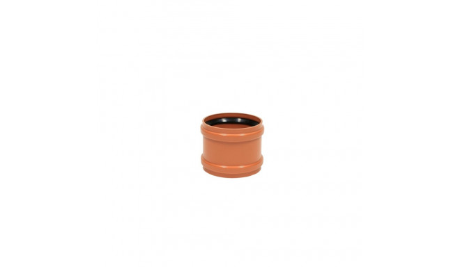 SEWER DOUBLE SOCKET 110 PVC, BROWN