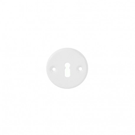 ESCUTCHEON WITH KEY HOLE WHITE