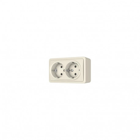 SURFACE MOUNTED DOUBLE SOCKET WITH EARTH