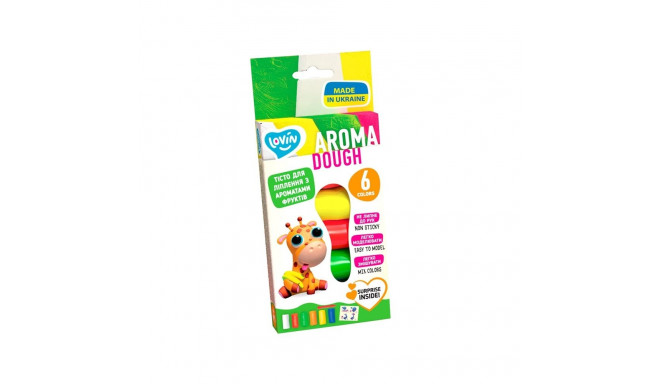 6 värvi aroomi plastiliinide komplekt