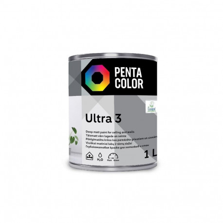 emulsioonvärv ultra matt valge 1 l
