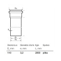 PIPE WITH SOCKET S&W 110X3.2X2000 PVC ML
