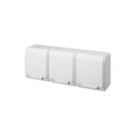 SOCKET HERMES 3PL WHITE IP44 0326-02