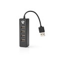 Nedis USB hub 4-port USB 2.0, black