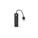 Nedis USB hub 4-port USB 2.0, black