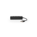 Nedis USB hub 4-port USB 2.0, black