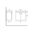 CABINET WITH WASHBASIN SA63-5 WHITE