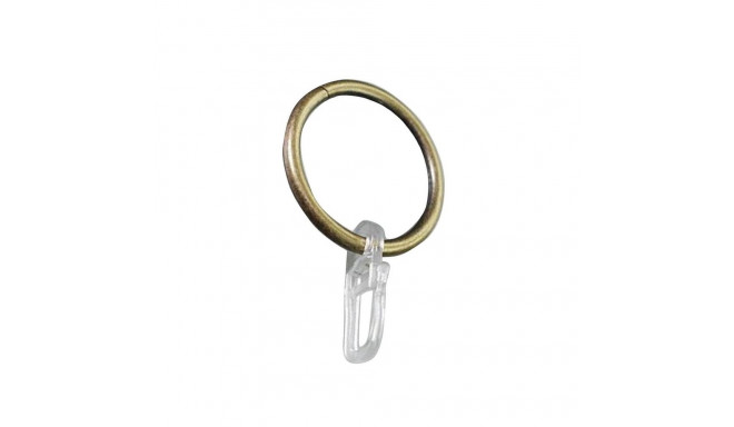 CURTAIN RINGS WITH HOOKS GOLD D19 10UNIT