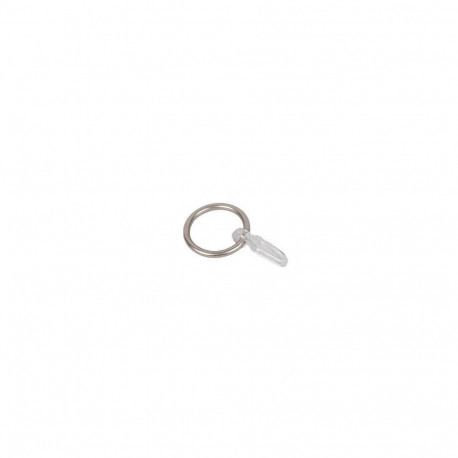 CURTAIN RINGS W HOOKS SILVER D16 10UNIT