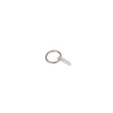CURTAIN RINGS W HOOKS SILVER D16 10UNIT