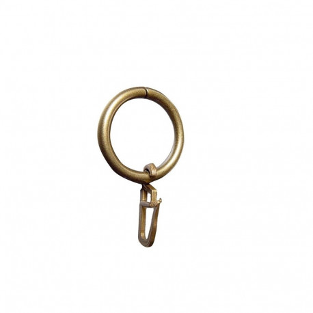 CURTAIN RINGS W HOOKS GOLD D16 10UNIT