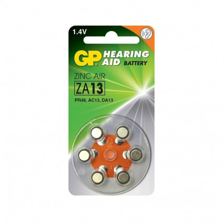 tsink-õhk patareid ZA13 1.45V 6 tk