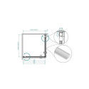 SHOWER CABIN VIKTORIJA 80X80X1900. GREY