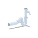 WASHBASIN SIPHON 11/2X40 WITH BRANCH D50