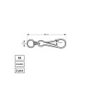 CUFFLINK 25 MM DIN4293 NICKEL 2DD