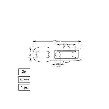LIFTING PULLEY 30 MM SINGLE 502