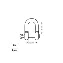 ROPE FIXING M6 1/4 HOOP 2DD