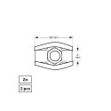 GALV. WIRE ROPE CLIPS SIMPLEX6MM+BLISTE
