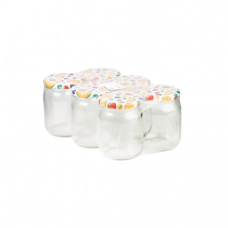JAR 540ML WITH LID 82MM 6PCS