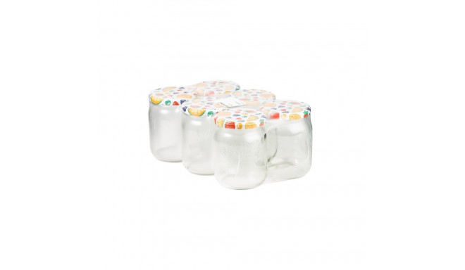 JAR 540ML WITH LID 82MM 6PCS