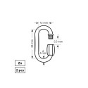 FAST SHACKLE 4 MM ZN 2DD