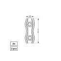 PLANE DOUBLE ROPE CLIP 4 MM 2DD