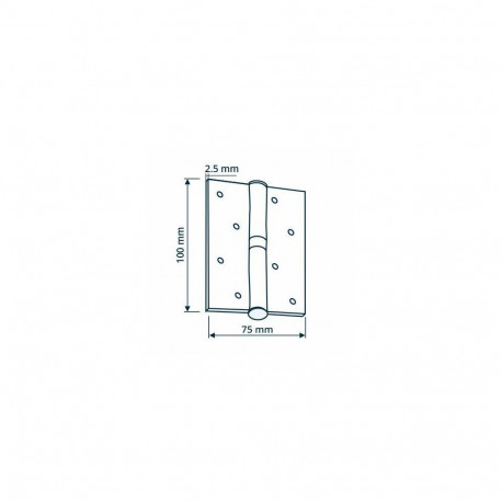 hinge uks 100x75x2.5 PB universaalne