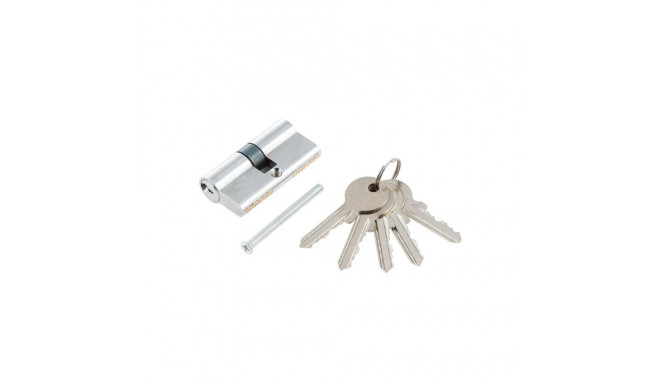 CYLINDER LOCK 60MM 30X30 CHROME 5 KEYS