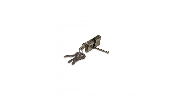 CYLINDER LOCK 50MM 25X25 CHROME 5 KEYS