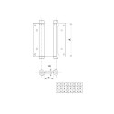 DOOR HINGE. NIKEL PLAT 30/100