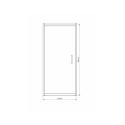 SHOWER DOOR 90X190CM 6MM CHROME PROFILE