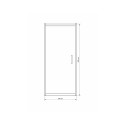 SHOWER DOOR 80X190CM 6MM CHROME